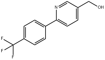 [6-(4-三氟甲基苯基)-3-吡啶基]甲醇 结构式