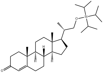 (20S)-21-[[Tris(isopropyll)silyl]oxy]-20-methyl-pregn-4-en-3-one 结构式