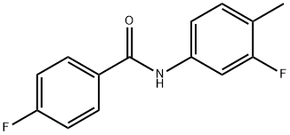 4-氟-N-(3-氟-4-甲基苯)苯甲酰胺 结构式