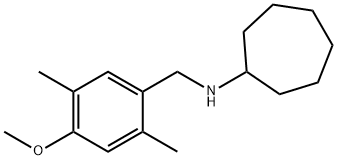 N-(4-methoxy-2,5-dimethylbenzyl)cycloheptanamine 结构式