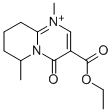 3-(ethoxycarbonyl)-6,7,8,9-tetrahydro-1,6-dimethyl-4-oxo-4H-pyrido[1,2-a]pyrimidinium 结构式