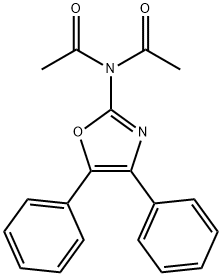N-Acetyl-N-(4,5-diphenyl-2-oxazolyl)acetamide 结构式