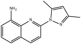 [2-(3,5-二甲基吡唑-1-基)-8-喹啉基]胺 结构式