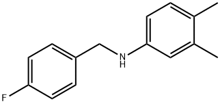 3,4-二甲基-N-(4-氟苄基)苯胺 结构式