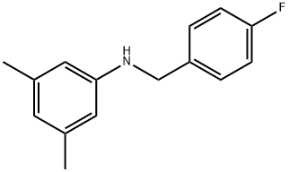 3,5-二甲基-N-(4-氟苄基)苯胺 结构式