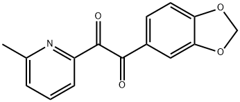 1-(1,3-亚甲基二氧苯基-5-基)-2-(6-甲基-2-吡啶基)-1,2-乙二醛 结构式