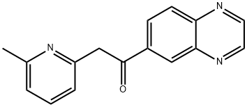 2-(6-甲基-2-吡啶基)-1-(6-喹喔啉基)-乙酮 结构式