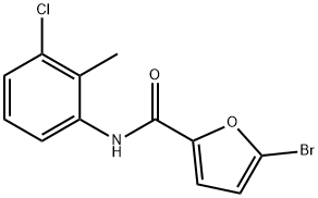 5-溴-N-(3-氯-2-甲基苯基)呋喃-2-甲酰胺 结构式