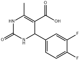 4-(3,4-Difluorophenyl)-1,2,3,4-tetrahydro-6-methyl-2-oxo-5-pyrimidinecarboxylic 结构式