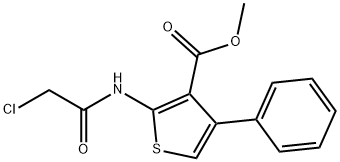 2-(2-氯乙酰基氨基)-4-苯基噻吩-3-甲酸甲酯 结构式