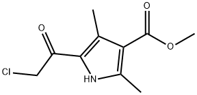 5-(2-氯乙酰基)-2,4-二甲基-1H-吡咯-3-羧酸甲酯 结构式