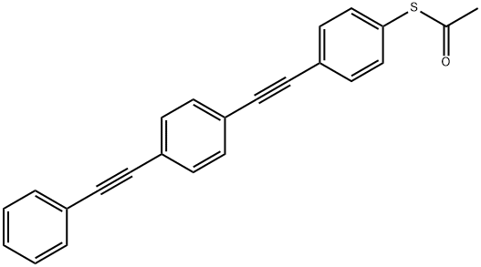 S-[4-[2-[4-(2-苯乙炔基)苯基]乙炔基]苯基]硫代乙酸酯 结构式
