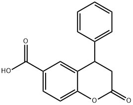 6-CARBOXYL-4-PHENYL-3,4-DIHYDROCOUMARIN 结构式