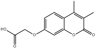 (3,4-二甲基-2-氧代-2H-苯并吡喃-7-氧基)-乙酸 结构式