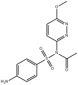 N-[(4-aminophenyl)sulphonyl]-N-(6-methoxypyridazin-3-yl)acetamide 结构式