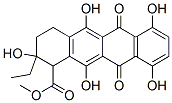 2-Ethyl-1,2,3,4,6,11-hexahydro-2,5,7,10,12-pentahydroxy-6,11-dioxo-1-naphthacenecarboxylic acid methyl ester 结构式