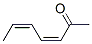 3,5-Heptadien-2-one, (Z,Z)- (9CI) 结构式