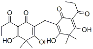 2,2'-Methylenebis[3,5-dihydroxy-4,4-dimethyl-6-(1-oxopropyl)-2,5-cyclohexadien-1-one] 结构式