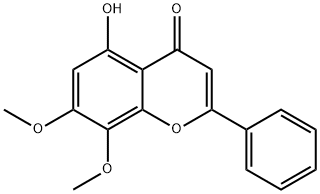 5-羟基-7,8-二甲氧基黄酮 结构式