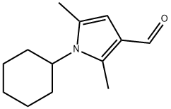 1-环己基-2,5-二甲基-1H-吡咯-3-甲醛 结构式