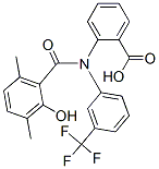 Benzoic  acid,  2-[(2-hydroxy-3,6-dimethylbenzoyl)[3-(trifluoromethyl)phenyl]amino]- 结构式