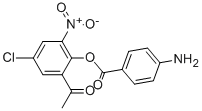 ETHANONE, 1-[2-[(4-AMINOBENZOYL)OXY]-5-CHLORO-3-NITROPHENYL]- 结构式