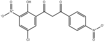 1,3-PROPANEDIONE, 1-(5-CHLORO-2-HYDROXY-3-NITROPHENYL)-3-(4-NITROPHENYL)- 结构式