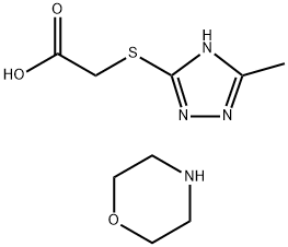 吗啉 [(5-甲基-1H-1,2,4-三氮唑-3-基)硫基]乙酸盐 结构式