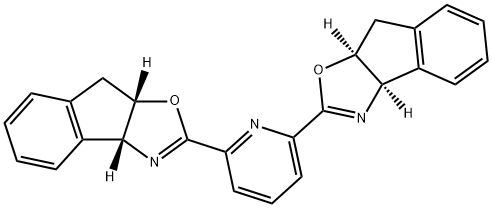 2,6-双[(3AR,8AS)-(+)-8H-茚并[1,2-D]恶唑啉-2-基]吡啶 结构式