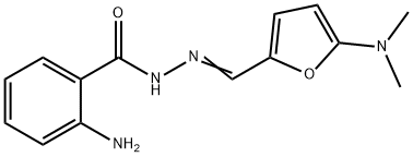 Benzoic  acid,  2-amino-,  [[5-(dimethylamino)-2-furanyl]methylene]hydrazide  (9CI) 结构式