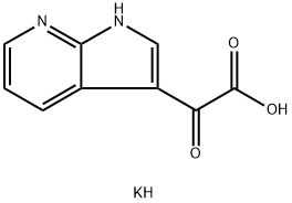 Α-氧代-7-氮杂吲哚-3-乙酸钾 结构式