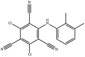 4,6-Dichloro-2-(2,3-dimethylanilino)benzene-1,3,5-tricarbonitrile 结构式