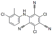 2,4-Dichloro-6-[(3-chloro-2-methylphenyl)amino]-1,3,5-benzenetricarbonitrile 结构式