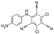 2-[(4-Aminophenyl)amino]-4,6-dichloro-1,3,5-benzenetricarbonitrile 结构式