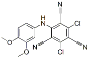 2,4-Dichloro-6-[(3,4-dimethoxyphenyl)amino]-1,3,5-benzenetricarbonitrile 结构式