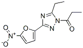 1-[5-Ethyl-3-(5-nitro-2-furanyl)-1H-1,2,4-triazol-1-yl]-1-propanone 结构式