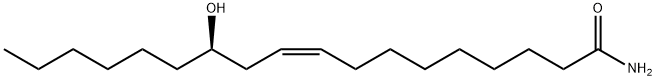 [R-(Z)]-12-hydroxy-9-octadecenamide 结构式