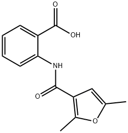 2-(2,5-二甲基呋喃-3-甲酰胺基)苯甲酸 结构式