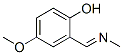 Phenol, 4-methoxy-2-[(methylimino)methyl]- (9CI) 结构式