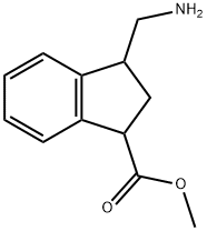 3-(氨基甲基)-2,3-二氢-1H-茚-1-羧酸甲酯 结构式