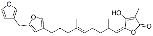 5-[9-[5-[(Furan-3-yl)methyl]furan-3-yl]-2,6-dimethyl-5-nonen-1-ylidene]-4-hydroxy-3-methylfuran-2(5H)-one 结构式