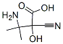 Butanoic  acid,  3-amino-2-cyano-2-hydroxy-3-methyl- 结构式