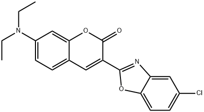 3-(5-氯-2-苯并噁唑基)-7-(二乙基氨基)-2H-1-苯并吡喃-2-酮 结构式