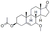 Androst-5-en-17-one, 3-(acetyloxy)-7-methoxy-, (3beta)- (9CI) 结构式