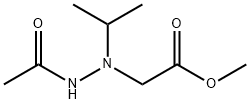Acetic  acid,  [2-acetyl-1-(1-methylethyl)hydrazino]-,  methyl  ester  (9CI) 结构式