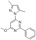 PYRIMIDINE, 4-(3,5-DIMETHYL-1H-PYRAZOL-1-YL)-6-METHOXY-2-PHENYL- 结构式