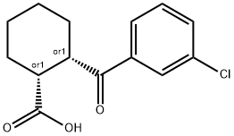 (1R,2S)-2-(3-氯苯甲酰基)环己烷-1-羧酸 结构式