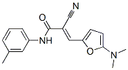 2-Propenamide,  2-cyano-3-[5-(dimethylamino)-2-furanyl]-N-(3-methylphenyl)- 结构式