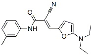 2-Propenamide,  2-cyano-3-[5-(diethylamino)-2-furanyl]-N-(3-methylphenyl)- 结构式