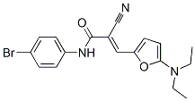 2-Propenamide,  N-(4-bromophenyl)-2-cyano-3-[5-(diethylamino)-2-furanyl]- 结构式